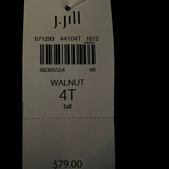 J Jill corduroy ladies jeans. Size 4T, walnut brown color. NWT, 32.5 in. inseam. - Picture 3 of 8